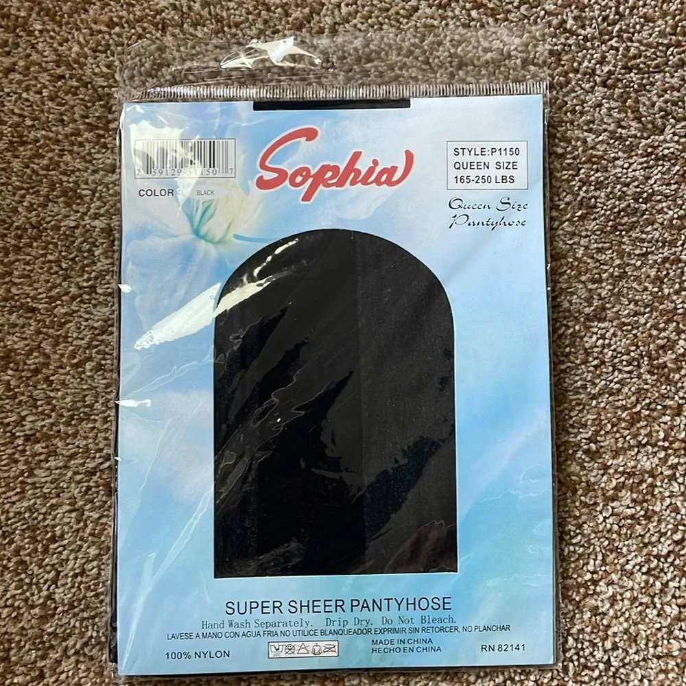Sophia Queen size black panty hose
